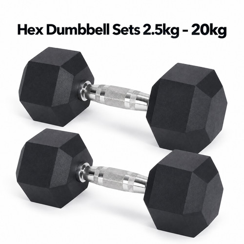 Hex dumbbells set 5kg 20kg - hex, 2.5kg-20kg