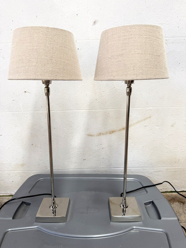 Pair contemporary chrome - pair, of
