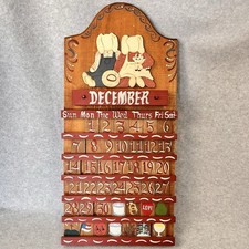 Vtg Handmade Wooden Perpetual