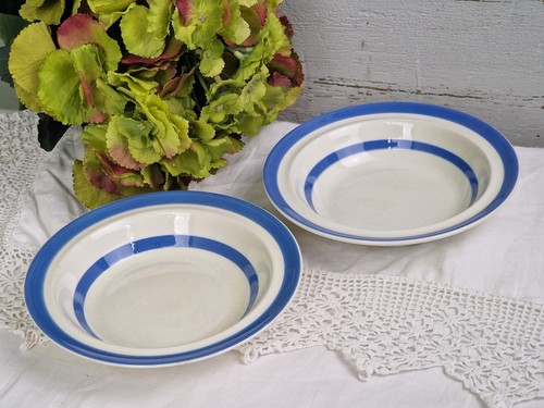 Two blue white stripe cereal - two,