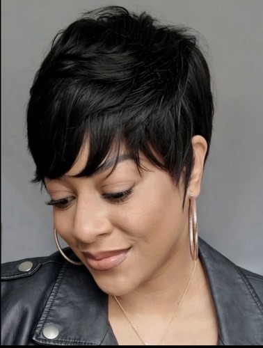 Short pixie cut with bangs - pixie,