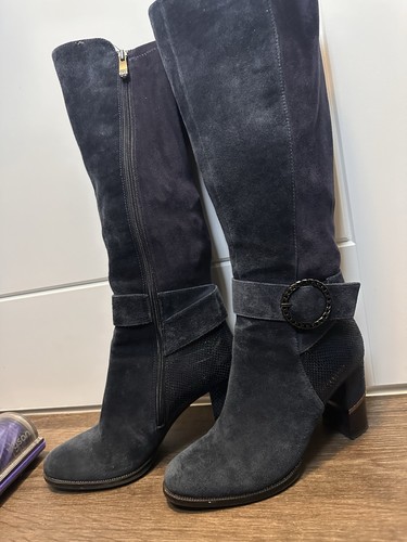 Moda pelle blue suede - in,
