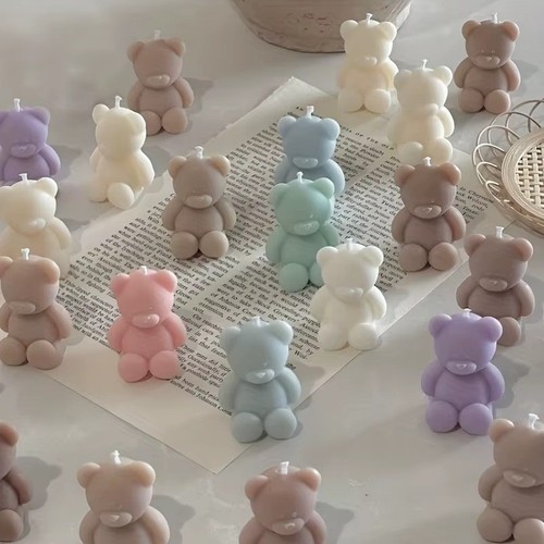 Bear silicone candle mold - silicone,