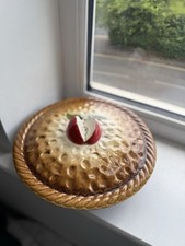 Vintage Ceramic Pie Dish w Lid