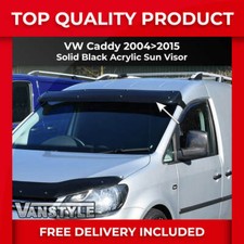 FITS VW CADDY & MAXI 04-15 BLACK ACRYLIC SOLID SUNVISOR SUN VISOR WIND DEFLECTOR