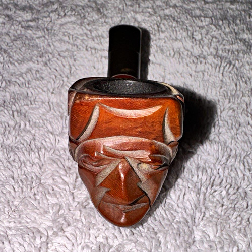Carved wooden animal head - wooden,