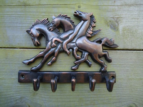 Horse tack key hook rack - key,