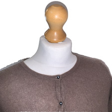Ochre Caramel 100% Cashmere Cardigan 12 (10)
