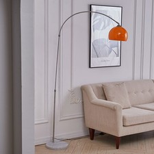 Modern Arch Light Floor Lamp Standing Lamp With Acrylic Lampshade & Marble Base