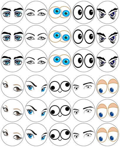 Cartoon eyes cupcake - cartoon,