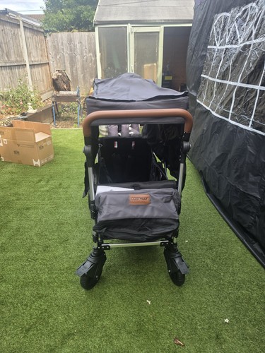 Grey twin double stroller - grey,