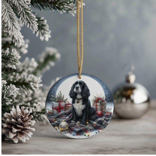 Black and white cocker spaniel - and,