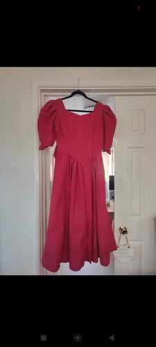 1980s red prom dress - 1980s,
