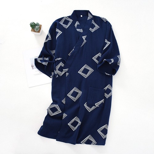 Japanese cotton yukata pajamas - cotton,