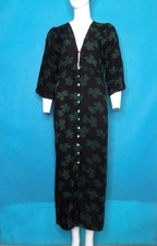 EMA TESSE Long Dress Button Black/Green Size:3 Or 40