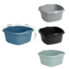 32cm Square Washing Up Bowl Kitchen Sink Tidy Water Storage Camping Caravan UK