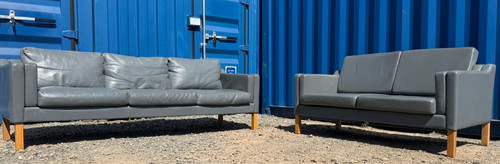 Danish leather sofas vintage - danish,