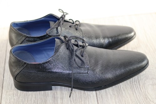 Buffalo black leather derby - black,