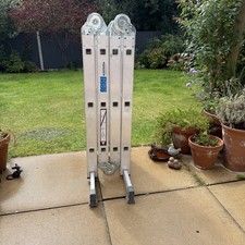 ABRU 10 Way Multi-Purpose Combination Ladder, STRONG Aluminium Compact. 