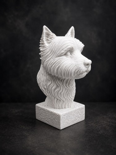 West highland terrier bust - west,