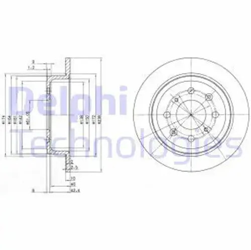 Brake disc solid bg2538 - disc,