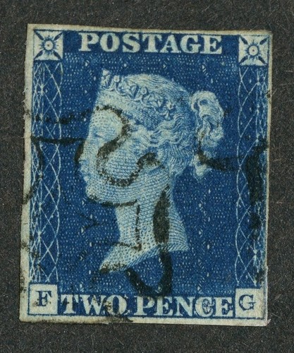 1840 two penny blue - qv,