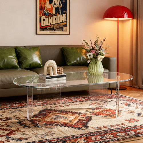 95cm acrylic coffee table - coffee,