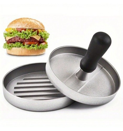 Burger press round stainless - press,