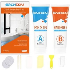 Bath Repair Kit | White Endhokn Enamel, Porcelain, Acrylic, Fiberglass, Ceramic