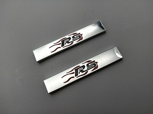 2pcs metal silver black ford - silver/black,