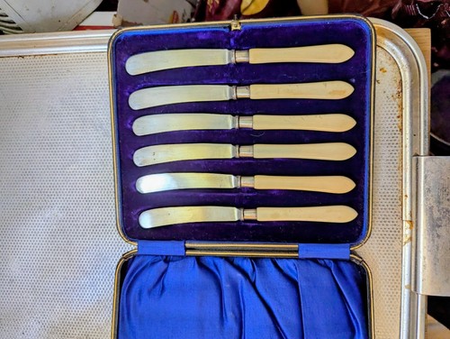 Sterling butter knives box - sterling,