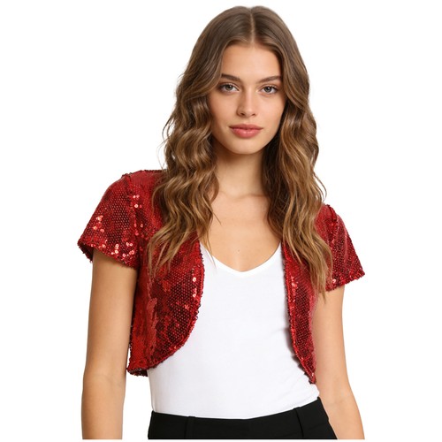 Woman sequin shrug short - woman,