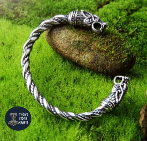 Viking wolf arm ring bracelet - ring,