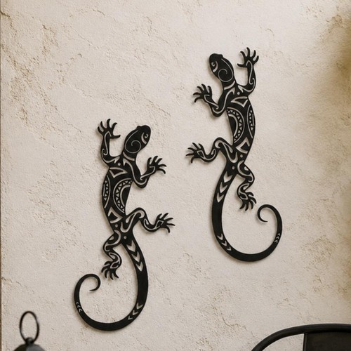 Iron gecko wall - gecko,