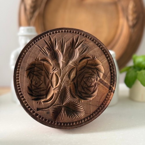 Antique treen butter - antique,