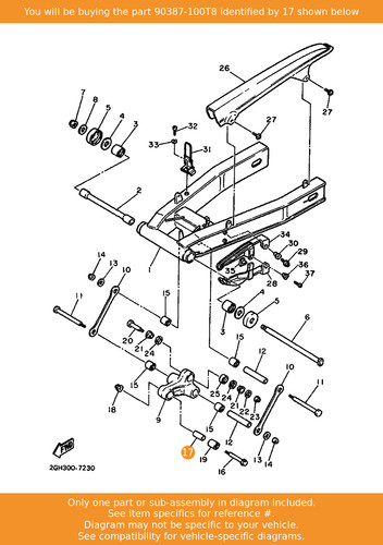 Yamaha collar 90387 100t8 oem - 90387-100t8,
