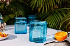 Bombay Sapphire Gin Bottle Glass | Upcycled Blue Tumbler | Eco GiftBombay Sapphi