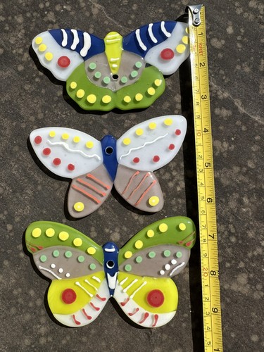 Three handmade fused - three,