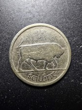 Ireland 1s One Shilling 1928 Silver Coin