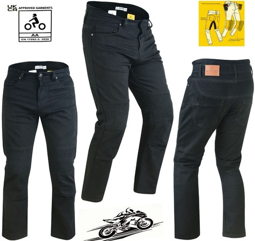 Mens black denim jeans kevlar - black,