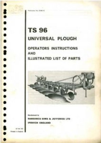 Ransomes universal plough ts - ransomes,