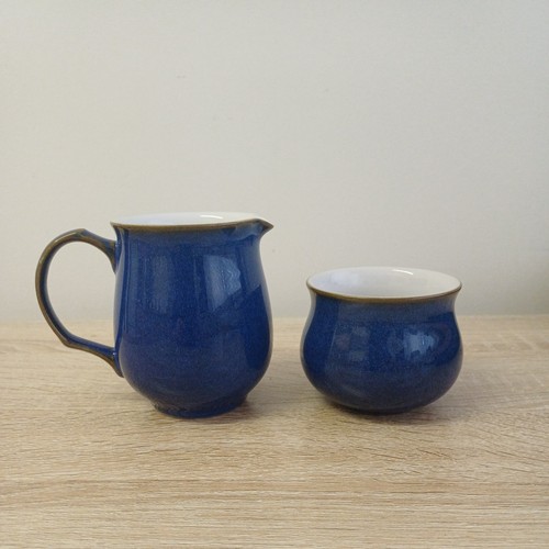 Denby imperial blue milk jug - milk,