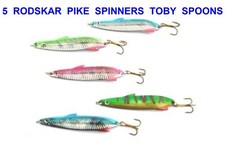 5 RODSKAR 12g PIKE SPINNERS SPINNER BAIT LURES TOBY SPOONS SALMON PERCH TROUT