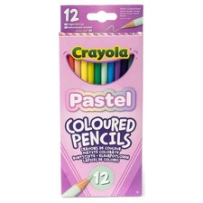 Pack of 12 CRAYOLA Pastel Coloured Pencils NEW!