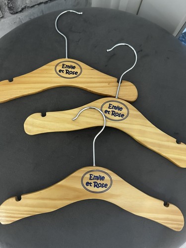 Wooden emile rose - rose, hangers