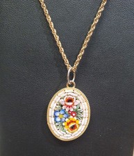 MICRO MOSAIC FLOWER PENDANT