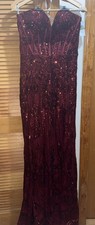 Jovani Sequins Burgundy