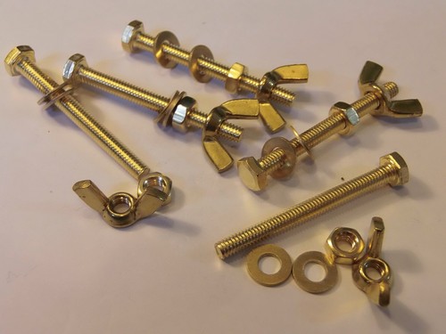 M4x40 brass hex head bolts - hex,