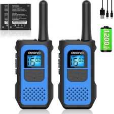 2-Way Radio Long Range PMR LCD Walky Talky W/Battery Set 2X Walkie Talkies 16CH