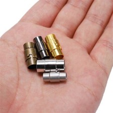 10PCS Magnetic Clasps Necklace Connector Bracelet End Cap Jewelry Leather Cord =